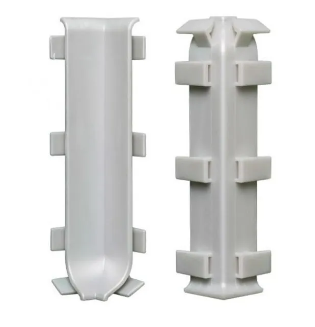 Угол внутренний для алюминиевого плинтуса Лука КПл 100-3.01л 100 мм серебро