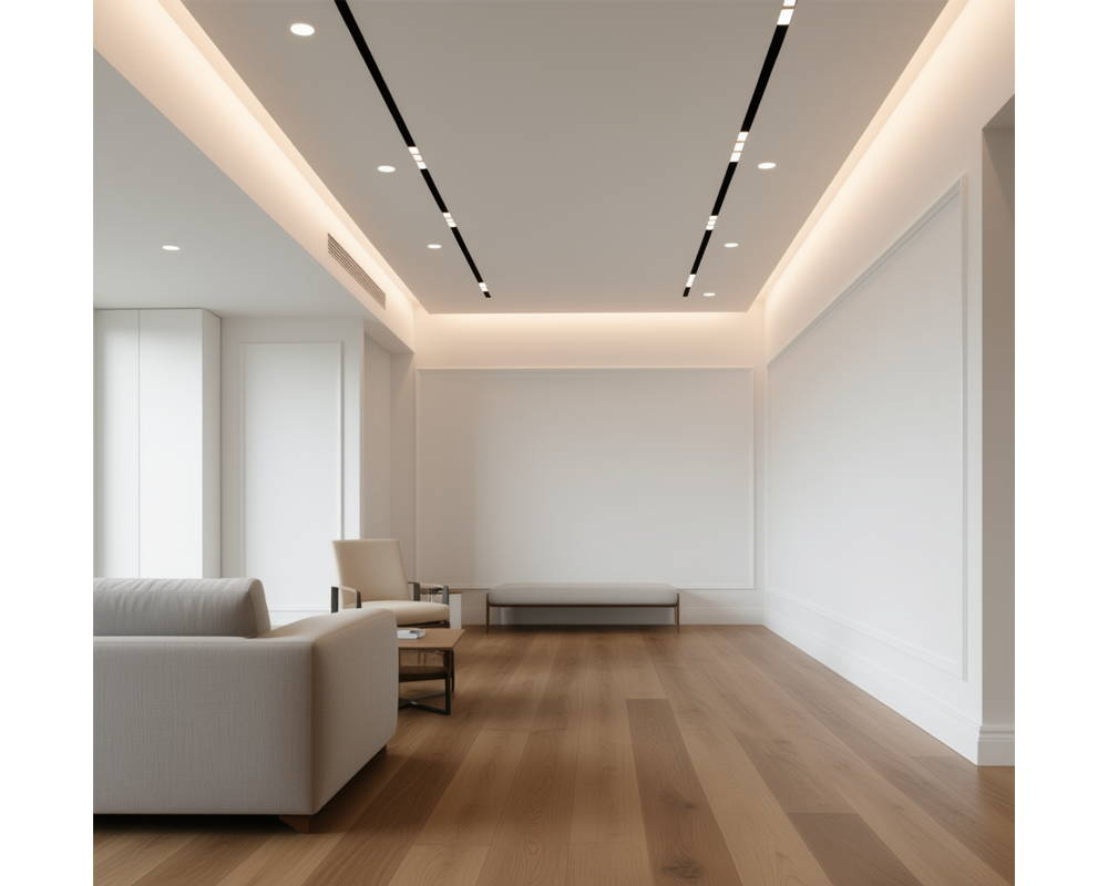 Плинтус из полистирола высокой плотности Волшебная палочка . 80мм 2м. NCS 2500N. Окрашенная