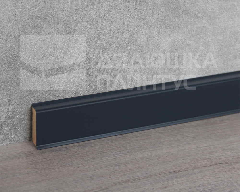 Плинтус ХДФ Dollken Cubu Flex Life 40мм х 11/13мм х 2,5 м 1209 Антрацит RAL 7016